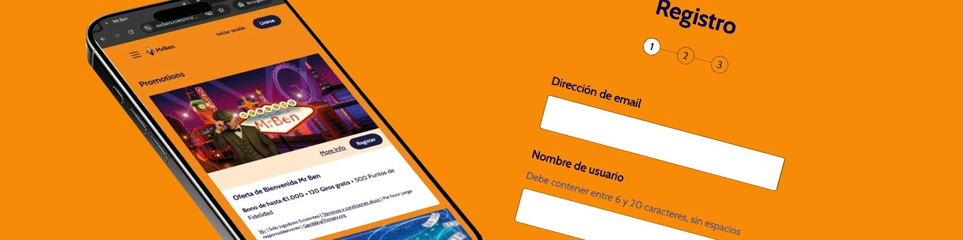 Registro en Mr Ben Casino